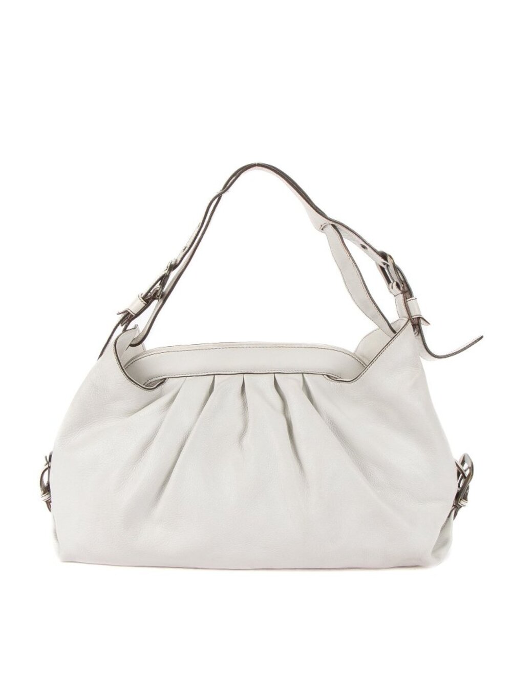 Fendi Doctor Bag White Grain Calfskin Leather